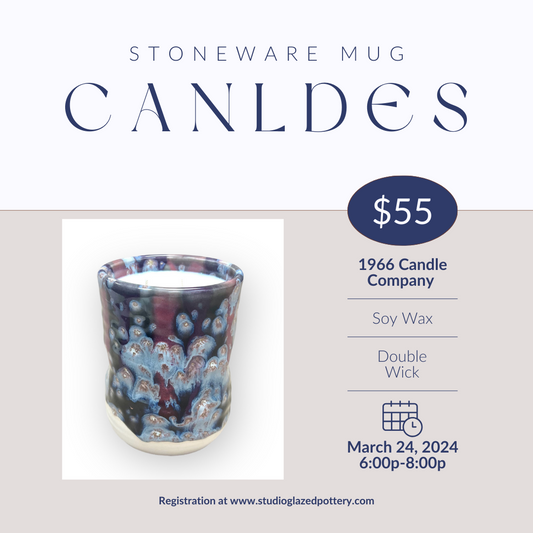 Stoneware Mug Candles with 1966 Candle Company